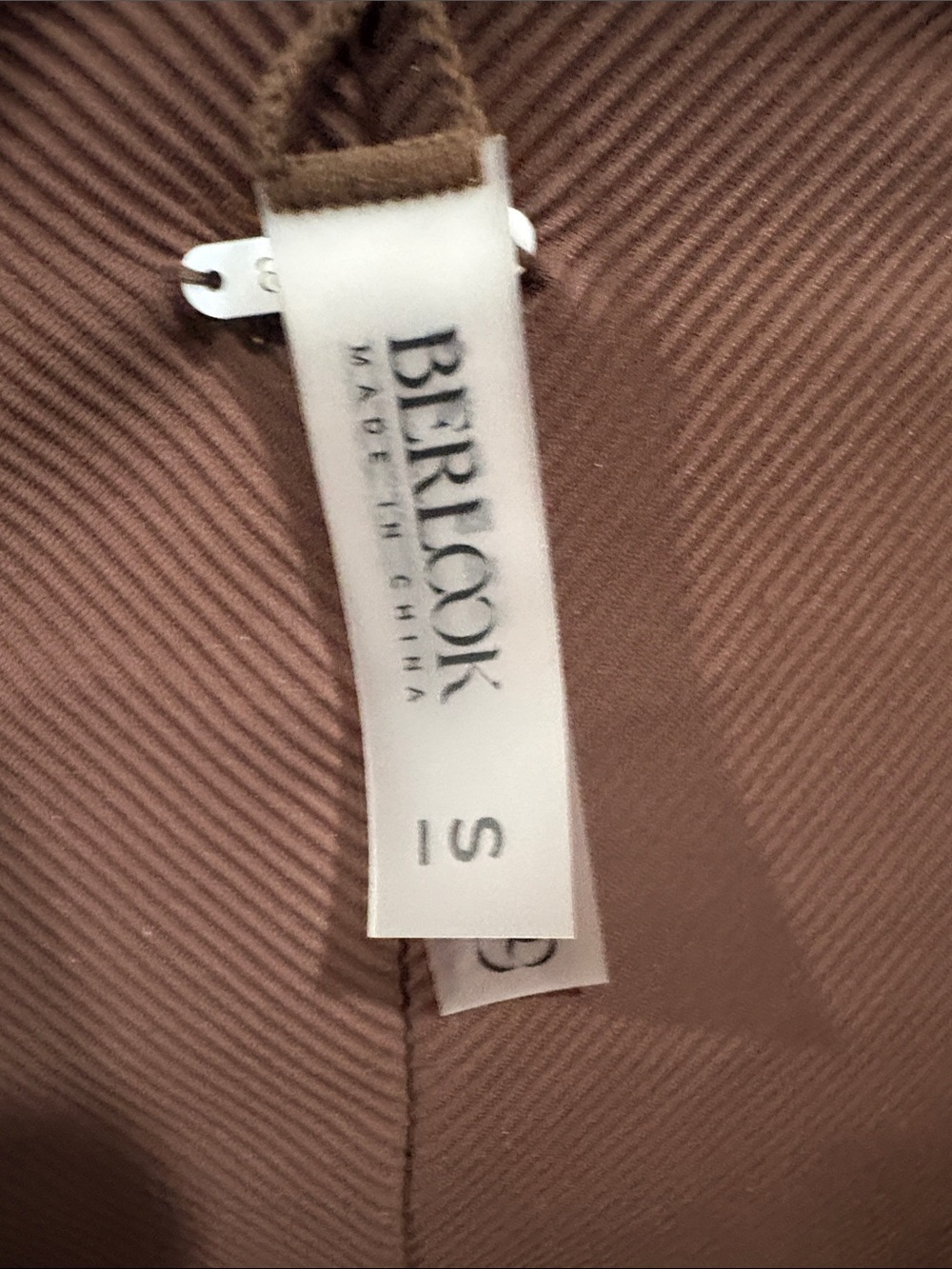 Berlook Brown Ribbed One-Piece Swimsuit - Sleek Minimal Swim Small - Picture 8 of 8